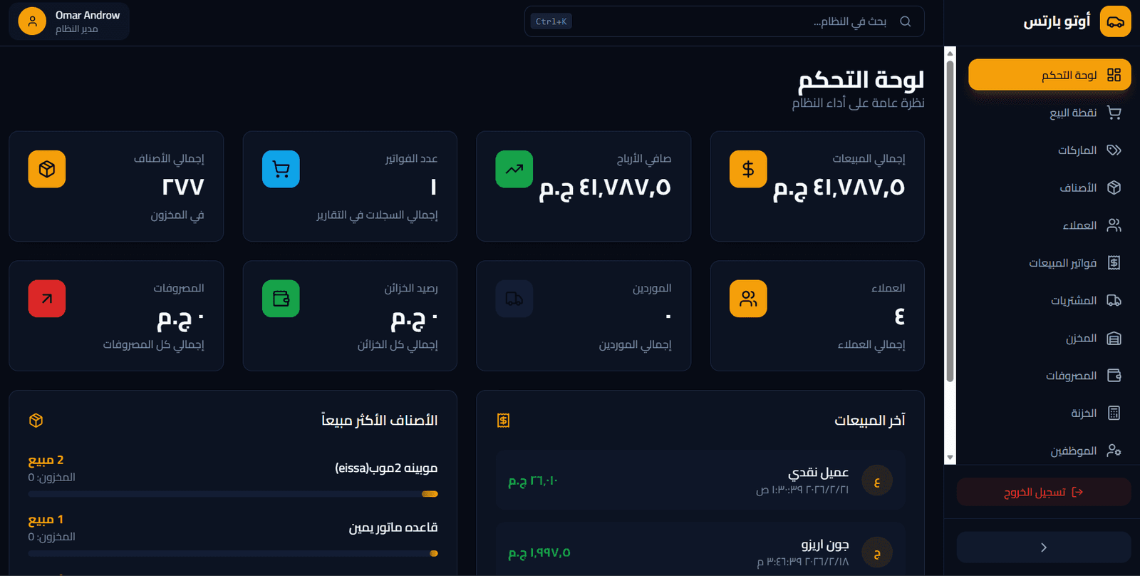 لوحة تحكم الماكينات والموظفين